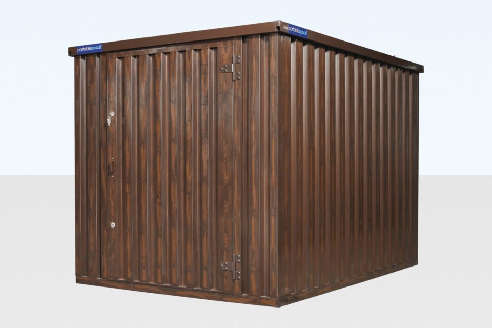 WOOD-EFFECT FLAT PACKED STORAGE CONTAINER 3M X 2.1M