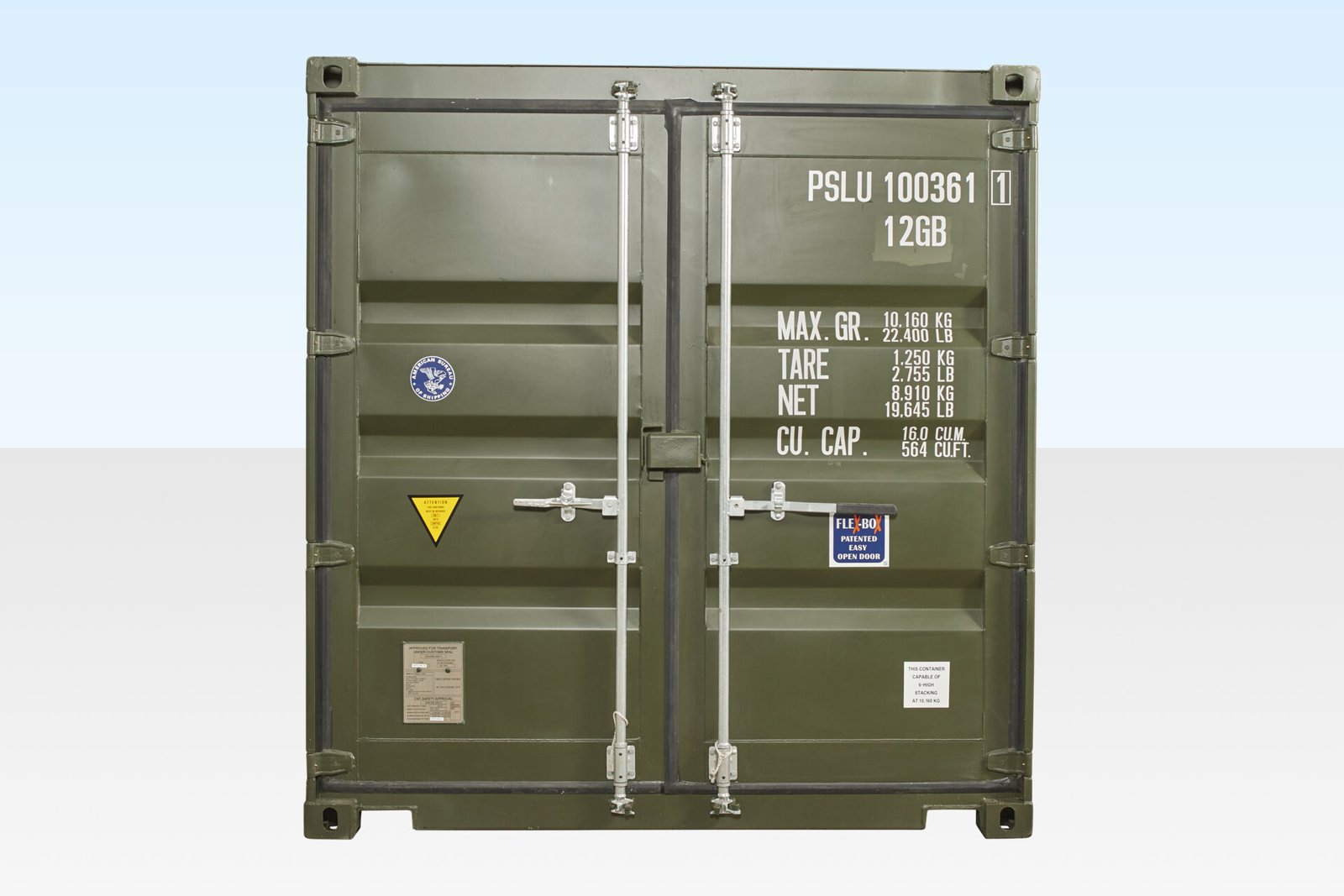10FT X 8FT SHIPPING CONTAINER (ONE TRIP) GREEN 3 10FT X 8FT SHIPPING CONTAINER (ONE TRIP) GREEN - Image 3