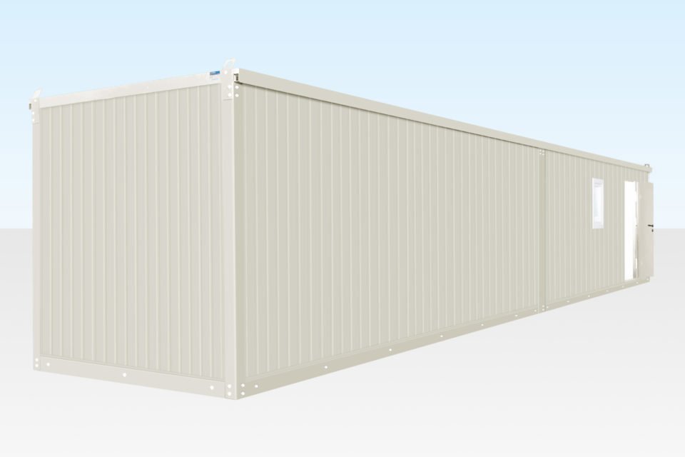 13M X 2.3M END LINKED FLAT PACK OFFICE (RAL9002)