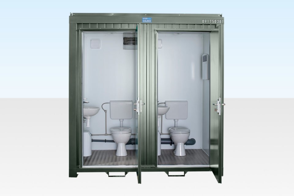 1+1 DOUBLE MAINS TOILET 2.4M X 1.4M (RAL 6007)