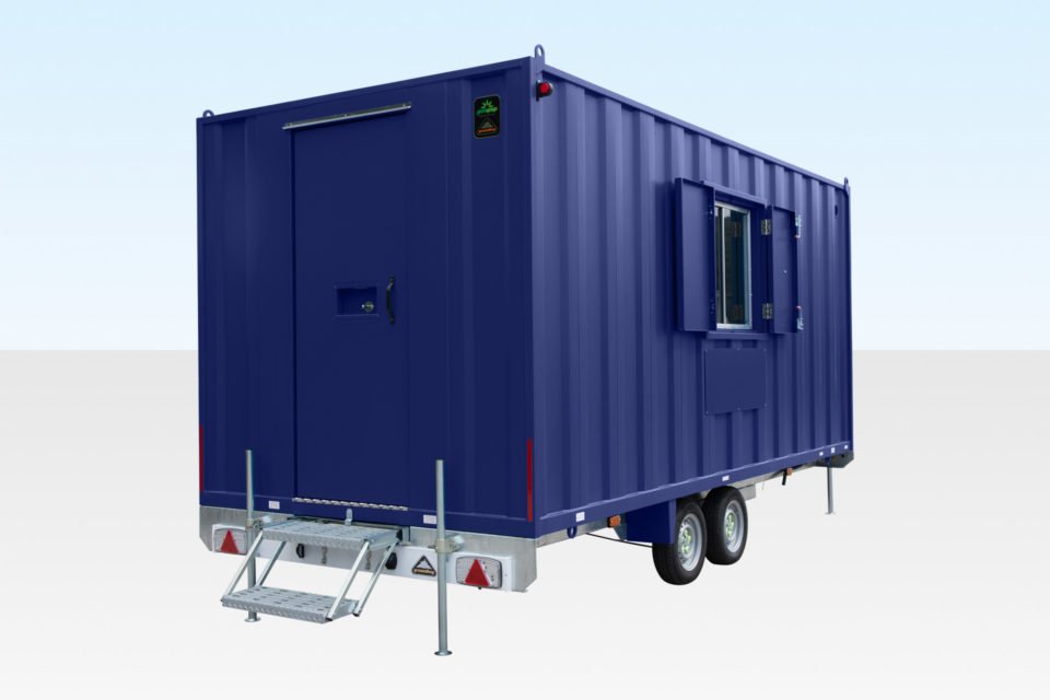 16FT X 7FT6IN STEEL MOBILE ANTI-VANDAL OFFICE