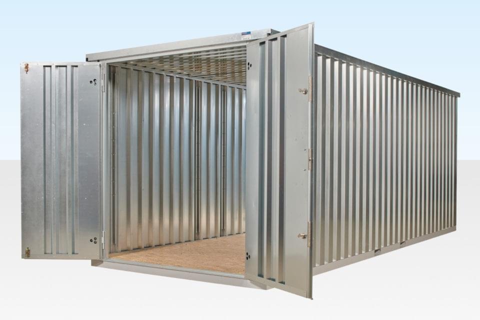 6M XL FLAT PACK CONTAINER STORE – GALVANISED