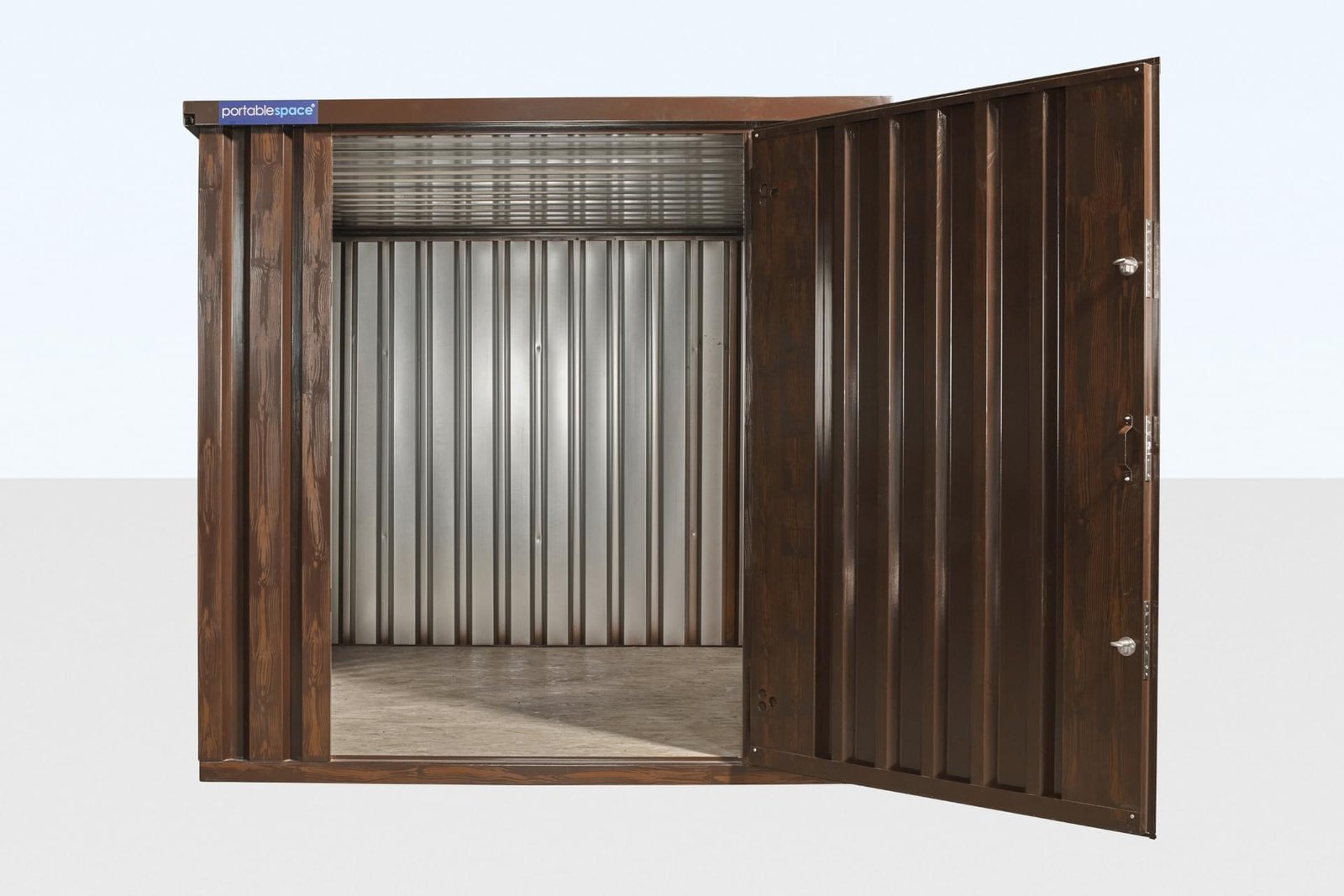 WOOD-EFFECT FLAT PACKED STORAGE CONTAINER 2M X 2.1M - Image 3