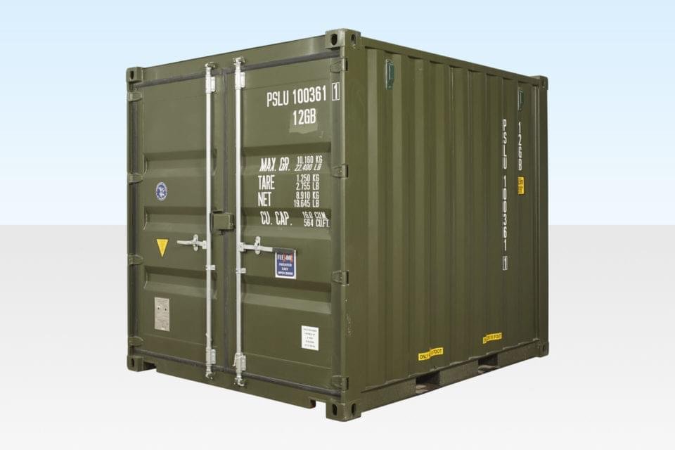 10FT X 8FT SHIPPING CONTAINER (ONE TRIP) GREEN
