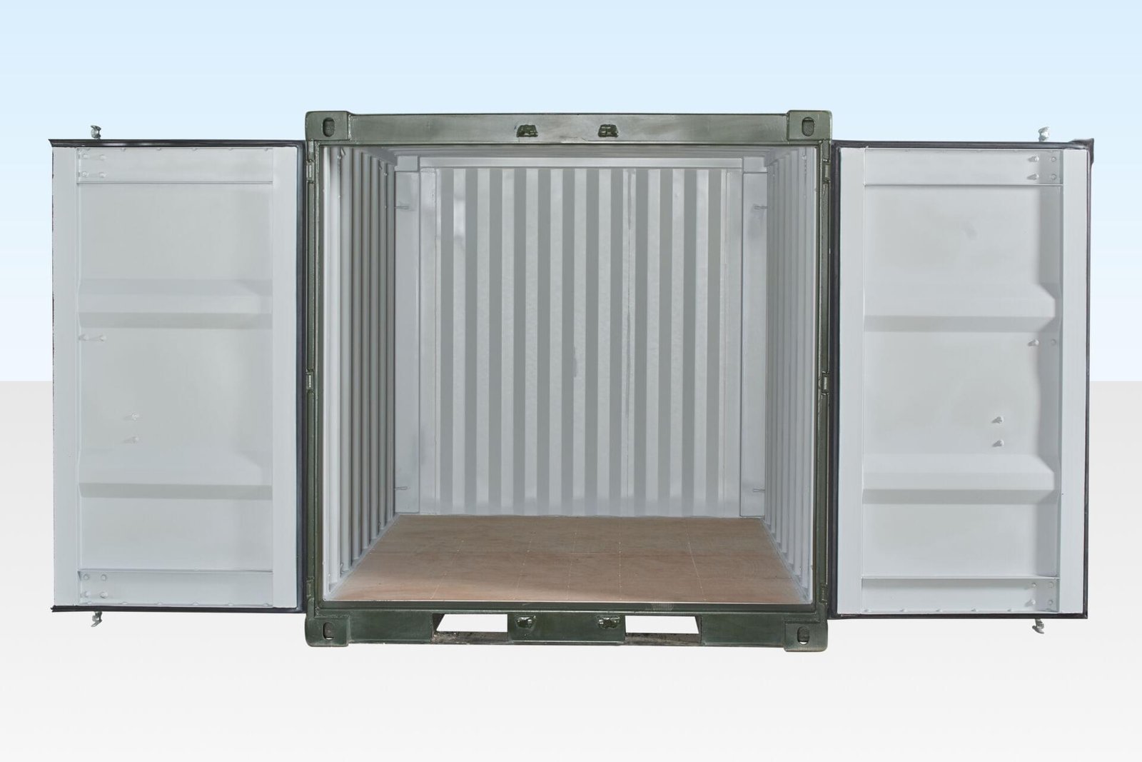8FT ONE TRIP SHIPPING CONTAINER GREEN - Image 3