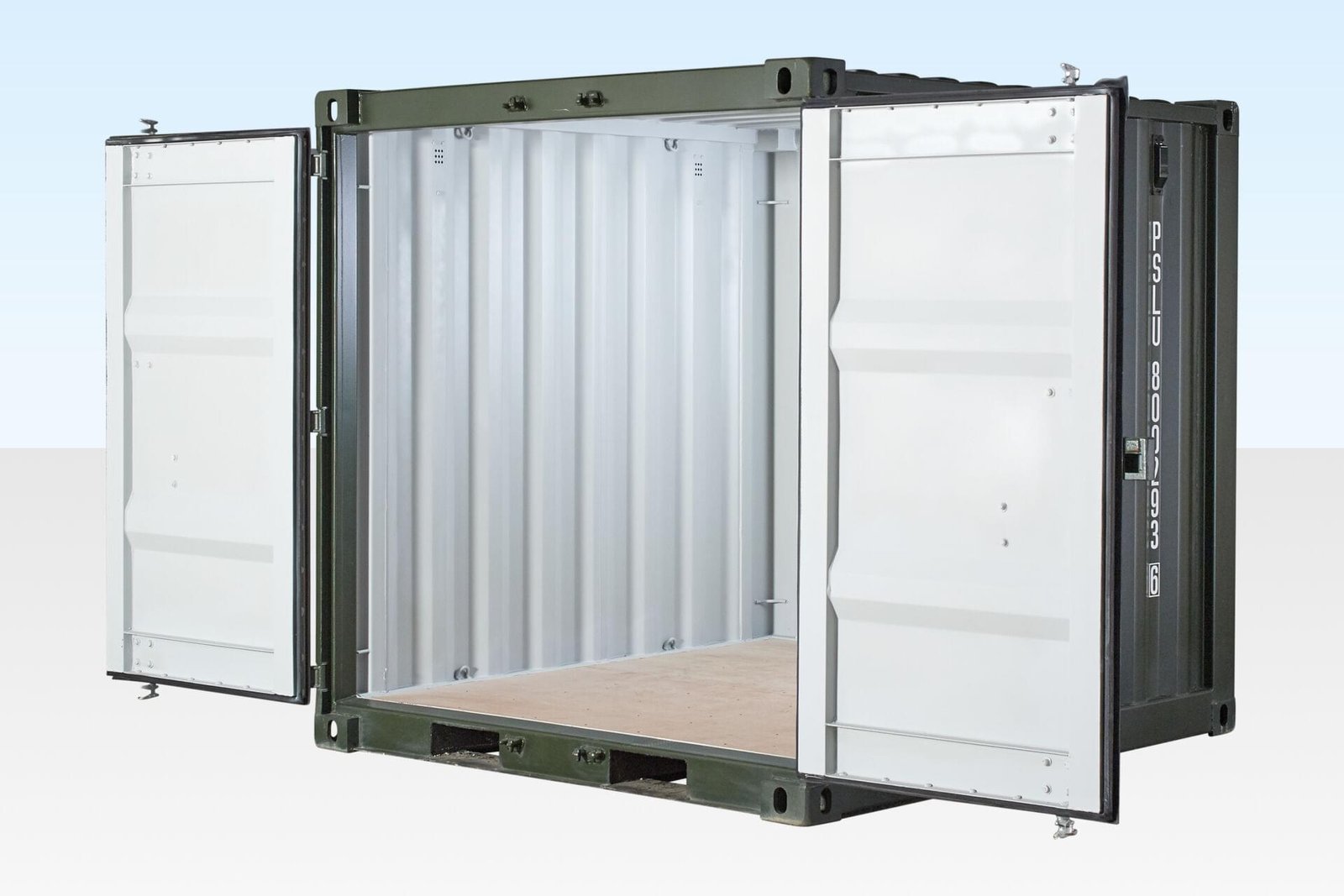8FT ONE TRIP SHIPPING CONTAINER GREEN - Image 2