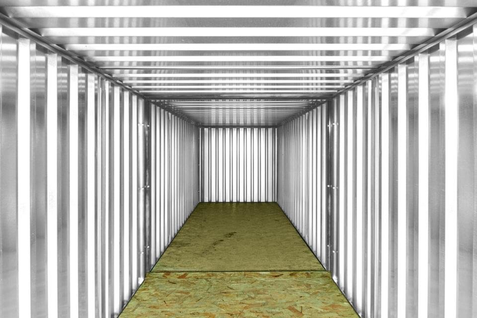 6M X 2.1M END LINKED FLAT PACKED CONTAINER BUNDLE (GALVANISED) - Image 2